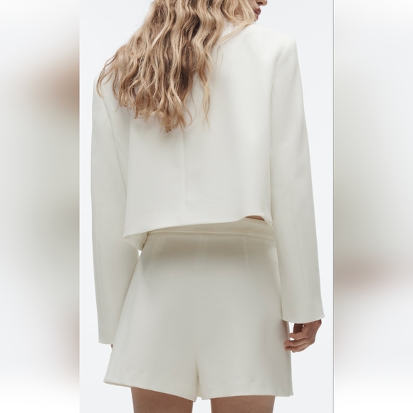 Gold Button Skort Zara White S - Picture 11 of 16